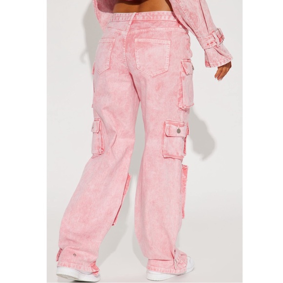 Billie Low Slung Cargo Jeans - Pink - Picture 3 of 8